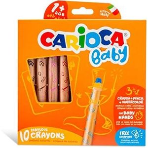 Carioca CAR-42818 3-in-1 babykleurpotloden, 10-delig