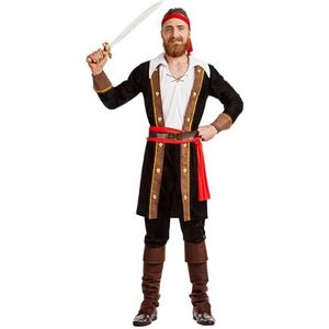 Boland - Piraat Bryan kostuum voor heren, 7-delig, carnavalskostuum voor themafeest, Halloween of carnaval, zeevaarders