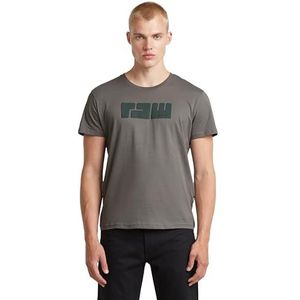 RAW Puff T-shirt met korte mouwen, grijs (Granite D26372-c627-1468), S