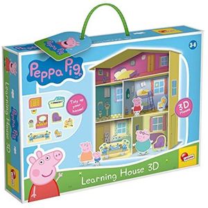 LISCIANI Peppa Pig Peppa Pig 3D-huis, educatief spel voor kinderen vanaf 3 jaar, meerkleurig, 39,2 x 6,7 x 28,5 cm, bevordert hand-oogcoördinatie en creativiteit, gemaakt in Italië