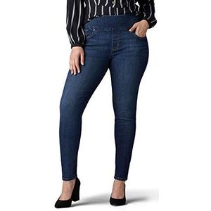 Lee Women's Plus Size Sculpting Slim Fit Skinny Leg Pull on Jean, Landslide, 30W Long