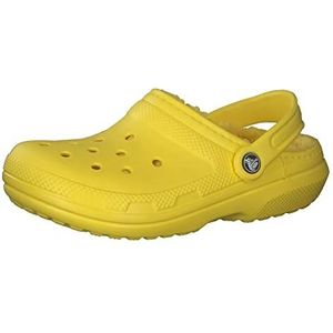 Crocs Classic Lined Clog uniseks-volwassene Klompen , Lemon/Lemon , 46/47 EU