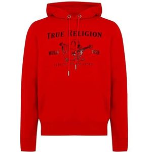 True Religion Heren Metallic Buddha Fleece Hoodie Hooded Sweatshirt