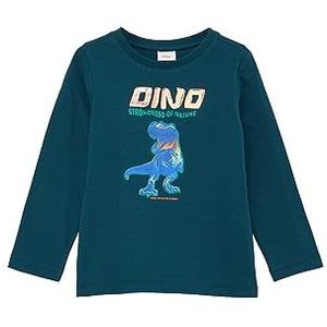 s.Oliver Junior T-shirt voor jongens met lange mouwen blauw groen 92, blauwgroen, 92 cm