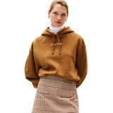 Tommy Hilfiger Dames Classic Script Fleece Hoodie, Bruin (Highland Khaki), XXS