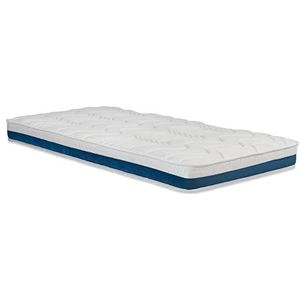 MEUBLE COSY Matras, 90 x 190 x 17 cm, traagschuim, extra comfort, 5 zones, hoge weerstand, ergonomisch, hypoallergeen, omkeerbaar, 3D-weefsel, microgeperforeerd, ademend, geproduceerd in Spanje