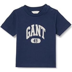 GANT Uniseks baby T-shirt, marineblauw, 86 cm