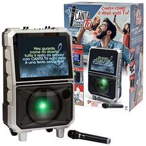 Canta Tu Karaoke 2022, complete professionele karaoke, draagbaar audio-videosysteem met wifi-microfoon, touchscreen 14 inch, wifi, luidspreker 40 W RMS, 4 uur oplaadtijd, 2 radiofrequenties