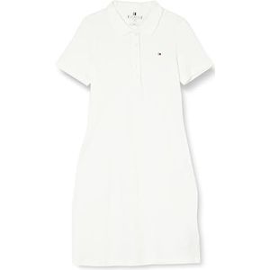 Tommy Hilfiger Dames 1985 Slim Pique Polo Jurk SS Ecru XXS, Ecru, XXS