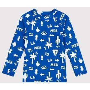 Petit Bateau T-shirt met lange mouwen, uv-bescherming, voor jongens, Porcelana/Marshmallow, 4 Jaren