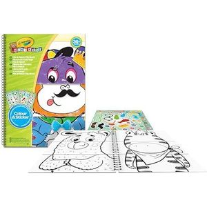 Crayola, Mini Kids, Combineer & Kleur Album met 30 pagina's + 3 stickervellen, creatieve activiteit voor jongens en meisjes vanaf 3 jaar, 81-1527G