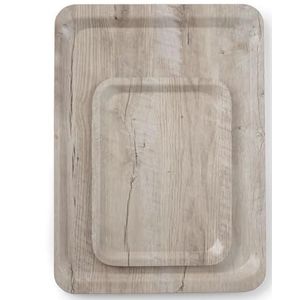 HENDI Dienblad van melamine met hout bedrukking - Hout licht - 240x350 mm