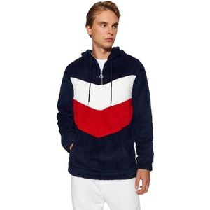 Trendyol Herenkap Colorblock Regular Sweater, Marineblauw, M, marineblauw, M