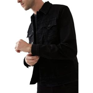 True Religion heren trucker jas, zwart, M