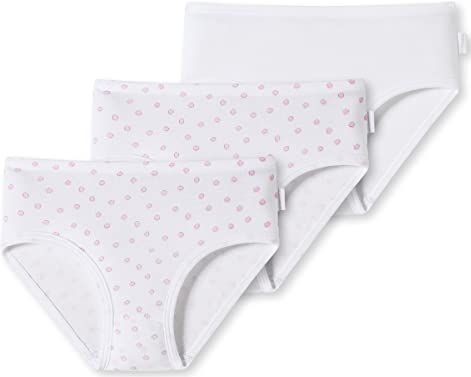 Schiesser Mädchen 3 PACK Slips Unterwäsche Feinripp - 100% Organic Bio Baumwolle - Größe 92 bis 140