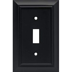 BrainI-I, Architectural single switch wandplaat, Flat Black