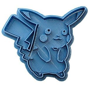 Cuticuter - Pokémon Pikachu blauwe koekjesvorm 8 x 7 x 1,5 cm