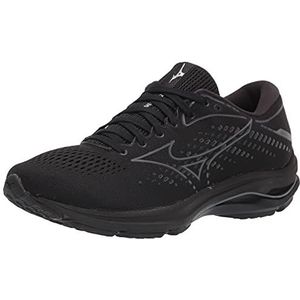 Mizuno Wave Rider 25 (W) hardloopschoenen voor dames, Zwart, 38 EU