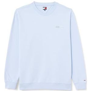 Tommy Jeans Heren TJM REG ENTRY GRAPHIC CREW EXT Pullover Sweatshirt, Blauw, 3XL, Blauw (Sweet Blue), 3XL grote maten