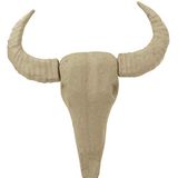 Décopatch SA206C Trofee buffel (van papier-maché, maat S, 5 x 25 x 29 cm, om te personaliseren) 1 stuk natuur