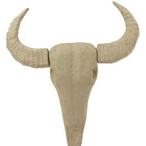 Décopatch SA206C Trofee buffel (van papier-maché, maat S, 5 x 25 x 29 cm, om te personaliseren) 1 stuk natuur