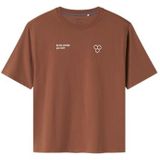 Name It - T-shirt - Carob Brown - Korte Mouwen - Regular Fit