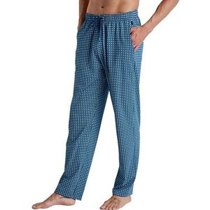 Calida RMX Slaapbroek met zijzakken voor heren, van 100% katoen, ocean blue, 50