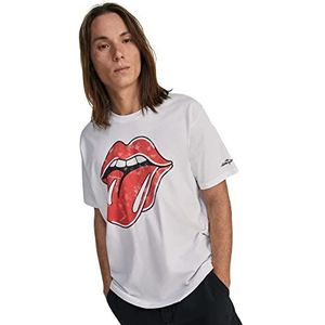Springfield T-shirt Rock, wit, normaal voor heren, Regulable, M