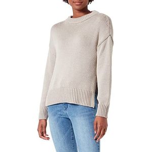 HUGO Dames Smegina Knitted-Sweater, Dark Beige 259, Relaxed Fit