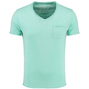 KEYLARGO Heren Water V-hals T-shirt, Turquoise (1213), 3XL