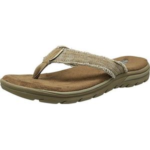 Skechers Supreme Bosnië Sandaal Flip Flops voor heren, bruin, 45 EU