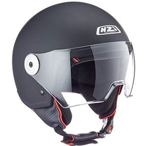 NZI - Vintage 3 - Helm - Mat Zwart - Afneembare Binnenvoering