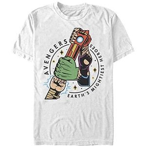 Marvel Avengers Classic - Avenger Hands Unisex Crew neck T-Shirt White M