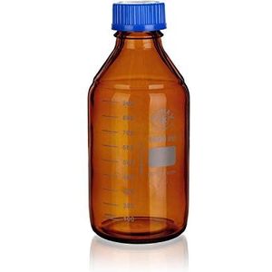 Simax 2070/H/2000 Gl45 Laboratoriumfles, Amber, 2000 ml capaciteit, 10 stuks