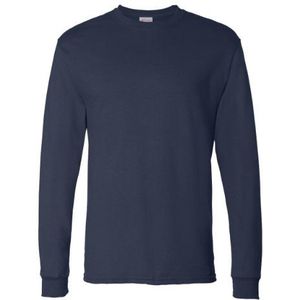 Hanes Men's Essentials Long Sleeve T-shirt Value Pack (2-pack), Navy,3X Large