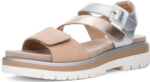 ARA - Malaga - Damessandalen - Shell Zand Zilver - 43 EU