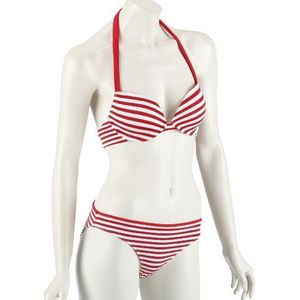 Tommy Hilfiger STRIPE WIRED 1H81115709 damesbadmode/bikini's, maat 40 Cup D, rood (appel rood 611), rood (Apple Red), 40