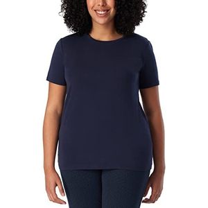 SCHIESSER Mix+Relax T-shirt - dames shirt korte mouwen modal blauw