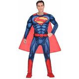 Amscan 9906101 Heren officiële Warner Bros DC Comics gelicentieerd Superman Classic Fancy Dress Spierkostuum, veelkleurig, groot: 42-46