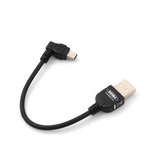 System-S 90° hoek mini USB hoekstekker datakabel oplaadkabel, 10 cm