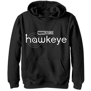 Marvel Jongens Hawkeye Hawkeye Hoodie met logo, wit, zwart, S, zwart, S
