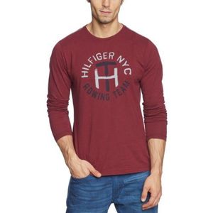 Tommy Hilfiger Sweatshirt met ronde hals, lange mouwen, rood (607 Rally Red), XXL (Fabrikant maat:56)