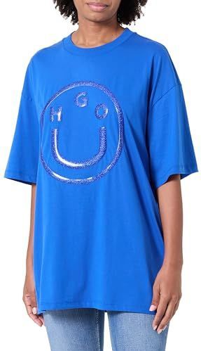 Hugo Blue - T-shirt - Effen - Dames - Relaxed Fit - Puur Katoen