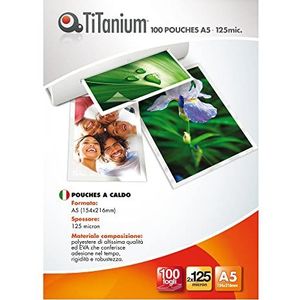 Titanium PP525-03T enveloppen voor school en kantoor, transparant, A5, 154 x 216 mm, 100 stuks