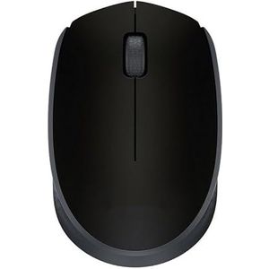 Optische muis, draadloos, 2,4 GHz, 3 knoppen, USB-ontvanger, zwart, ideaal voor gebruik op de computer en voor dagelijks werk.
