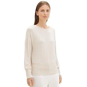 TOM TAILOR T-shirt met lange mouwen voor dames, 33962 - Doeskin Melange, M