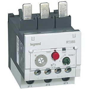 Legrand 416709 Thermisch relais RTX³65 voor contacten CTX³65, geïntegreerde hulpcontacten 1NO+1NF, 34A tot 50A