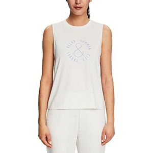 ESPRIT Sports Dames RCS Top Cropped Wandelshirt, Off White, M, off-white, M