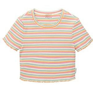 TOM TAILOR T-shirt voor meisjes, 31947 - Multicolor Green Stripe, 152 cm