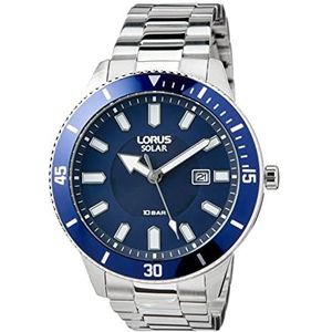 Lorus Heren analoog kwarts horloge met metalen armband RX313AX9, blauw, blauw, armband